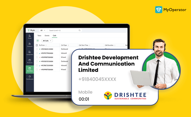 The Drishtee - MyOperator x Bigin by Zoho CRM Success Story