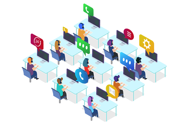 Cloud call center solution for advanced call management